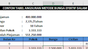 Konsep dan Rumus Menghitung Buga Efektif Dalam Excel